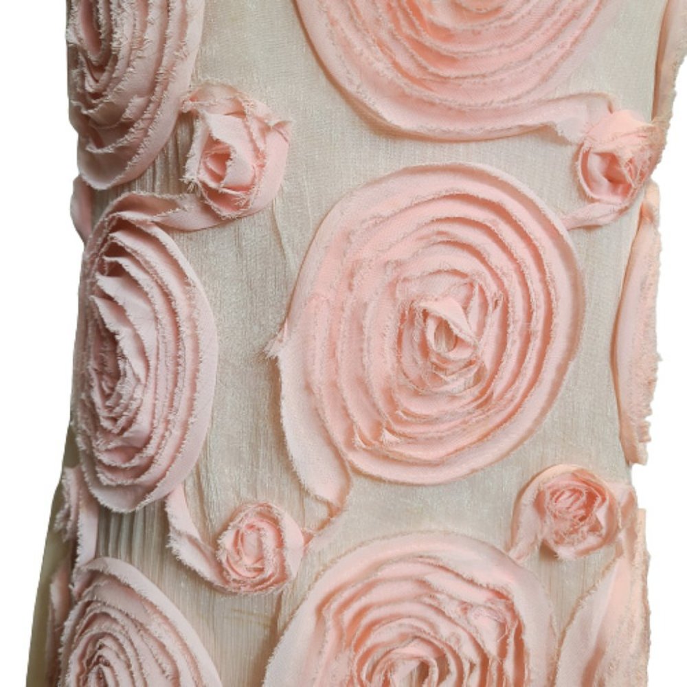 Sue Wong Beautiful Pink Rosette Roses Dress - Size 6 - Picture 5 of 12